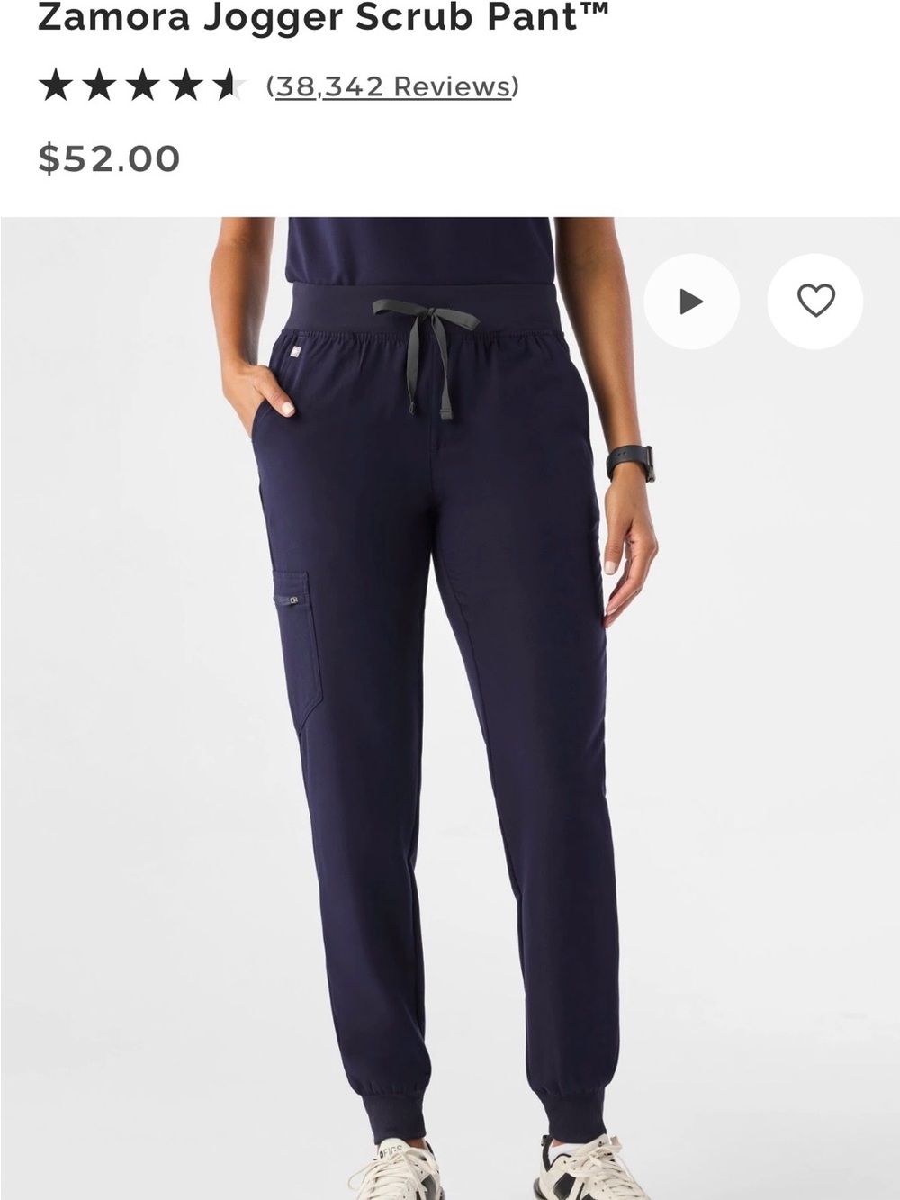 Figs Navy Zamora Jogger Scrub Pant